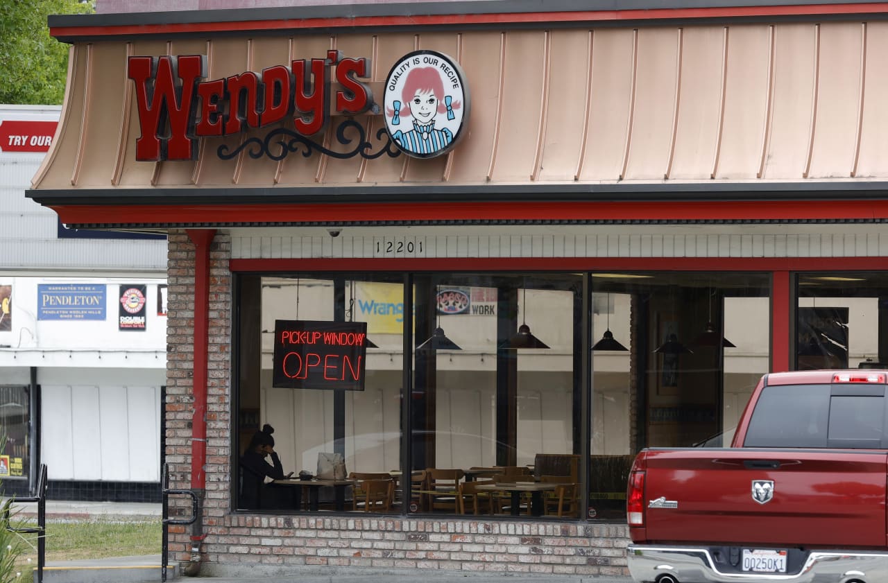 Wendy's restaurant exterior with iconic red and white logo