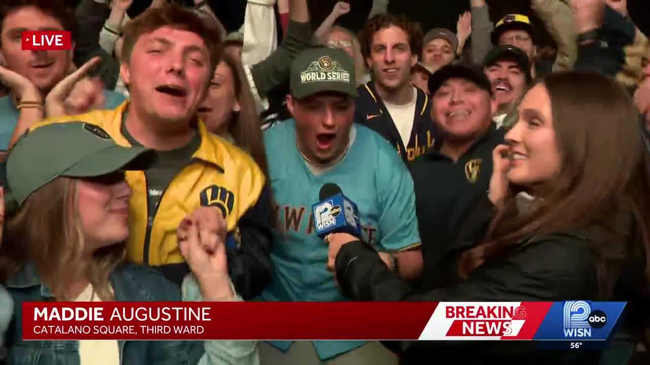 WATCH: Brewers fans react to winning Game 1 of the World Series — WISN 12 Milwaukee, Tokyo Sports news