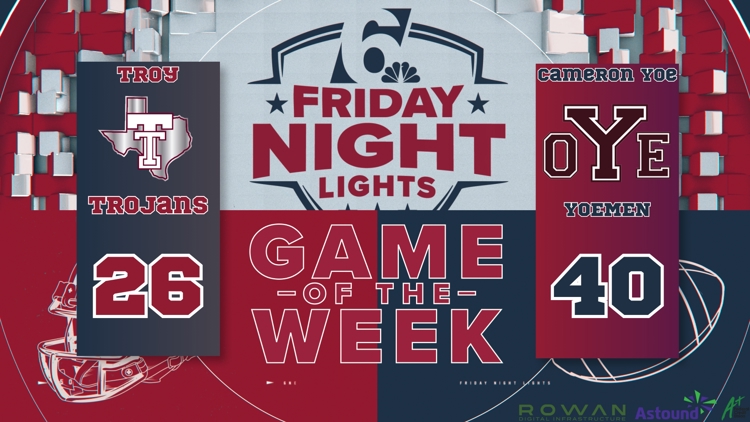 Friday Night Lights Game of the Week | Troy vs. Cameron Yoe — KCEN (Central Texas)